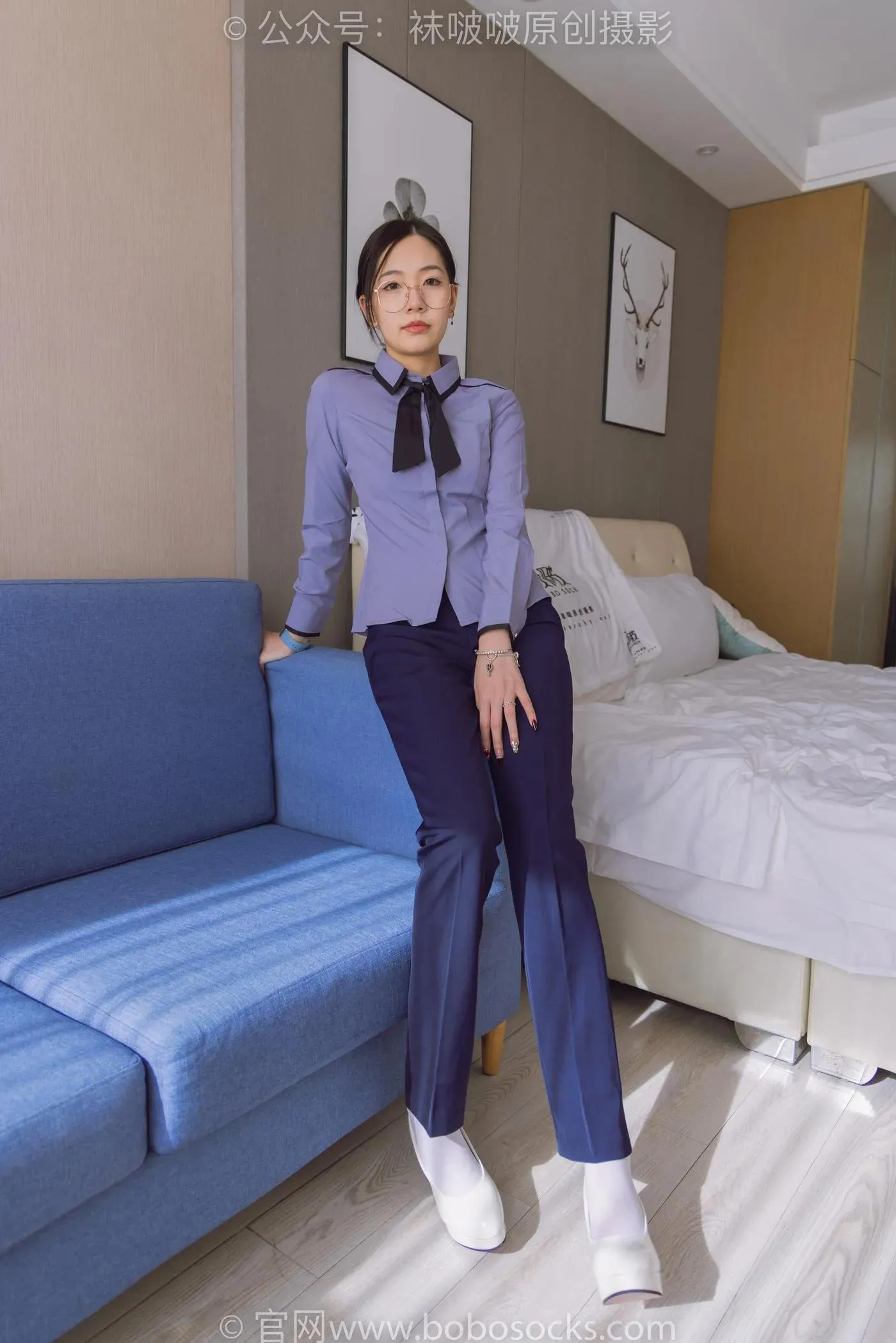 [BoBoSocks袜啵啵]NO.178 小甜豆-高跟鞋、厚白丝、ol风裤里丝 [140P]插图8